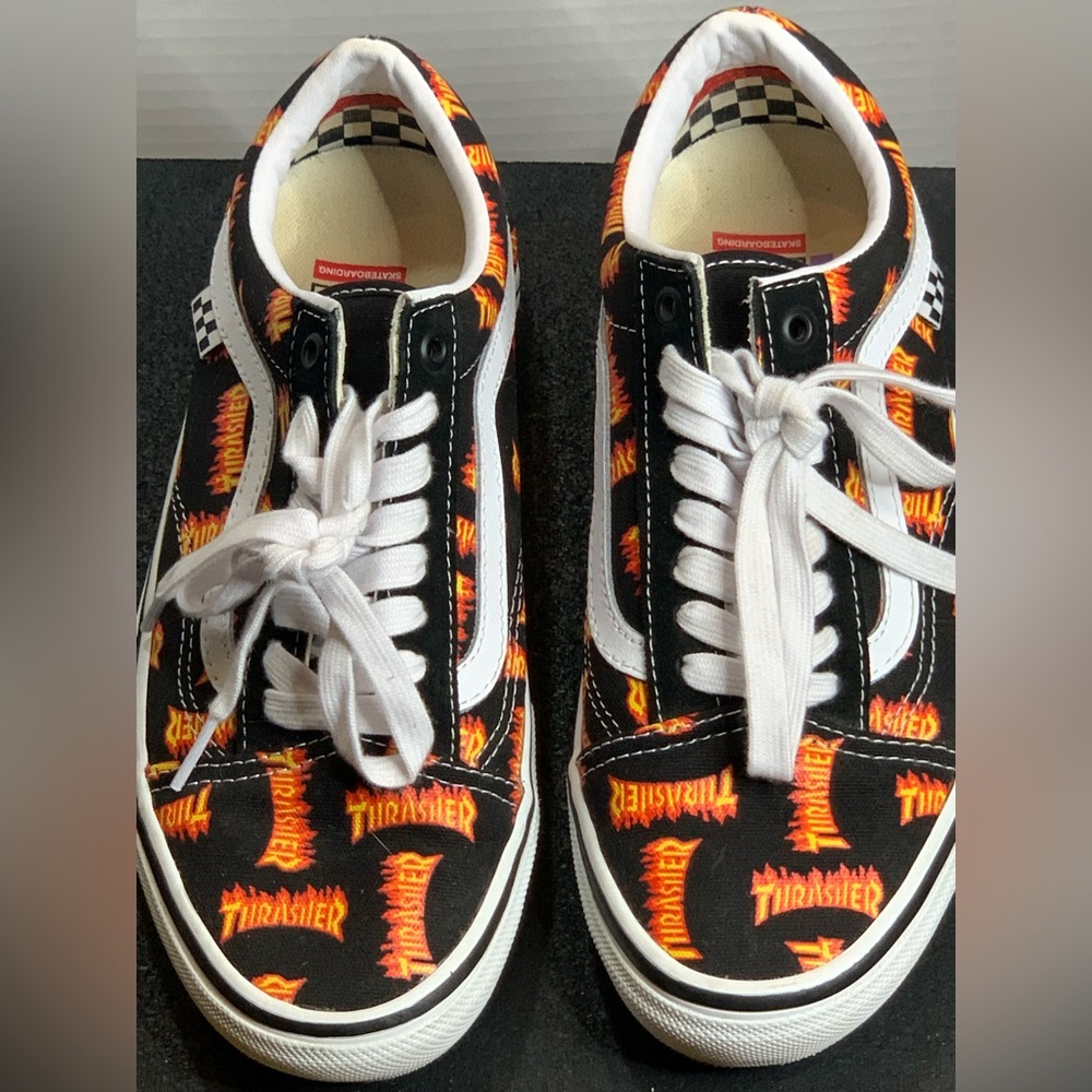 Vans Off the Wall Old qSkool Stacked Logo Platform Sneakers 508357 Men SZ 7.5 EC